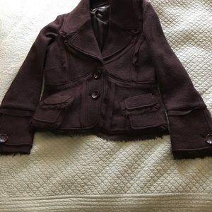 Melanie Lyne Size 16 Brown Wool jacket